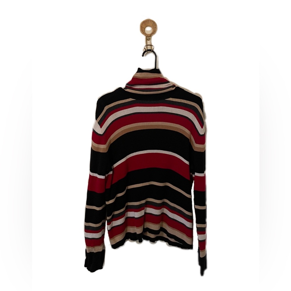Women’s large Villager Sport by Liz Claiborne striped turtleneck
